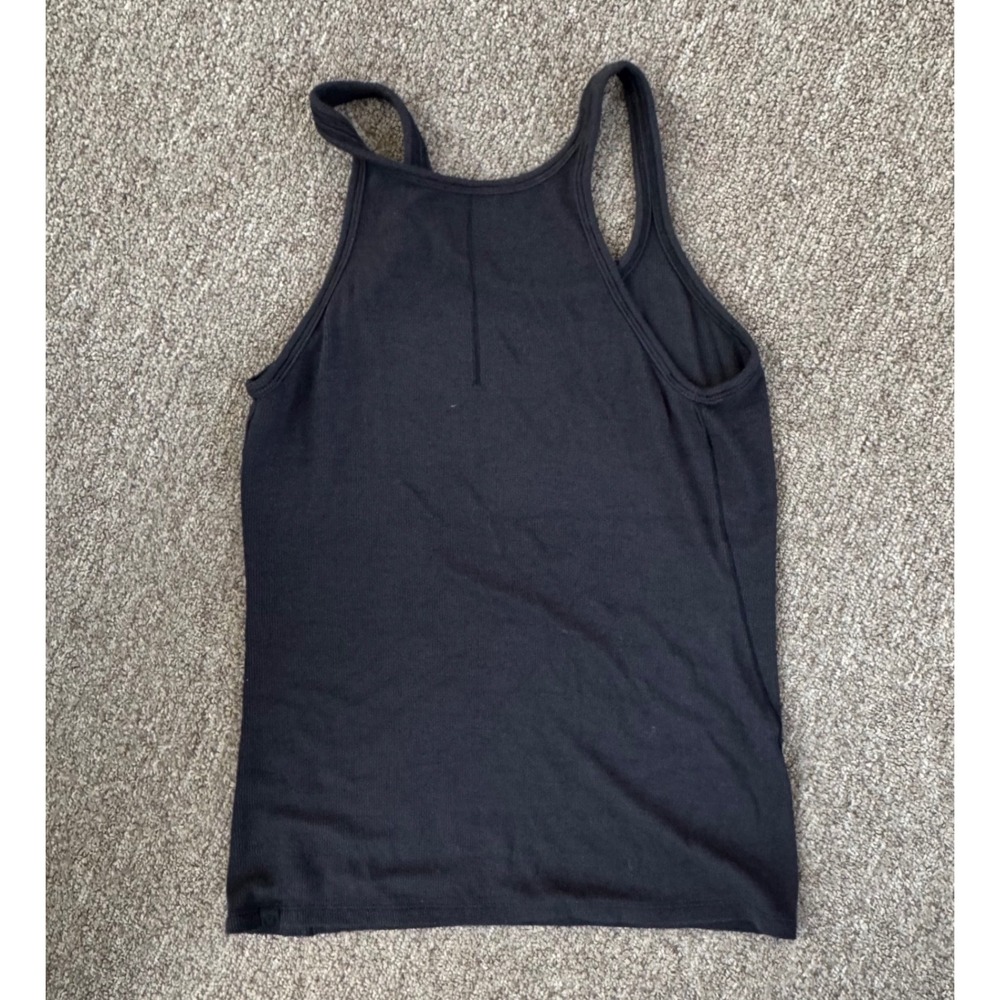 Lululemon Womens Black Ribbed Tank Top Scoop Neck Sleeveless Basic Layering S - Picture 4 of 4